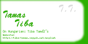 tamas tiba business card